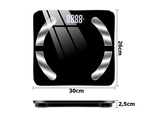 Analītisks bluetooth vannas istabas skala 180kg stikla