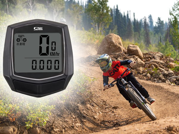 Vodoodporen kolesarski merilnik hitrosti z lcd zaslonom