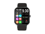 Smartwatch Damenuhr Herrenuhr mit Gummiarmband, Bluetooth, Anruffunktion, schwarz