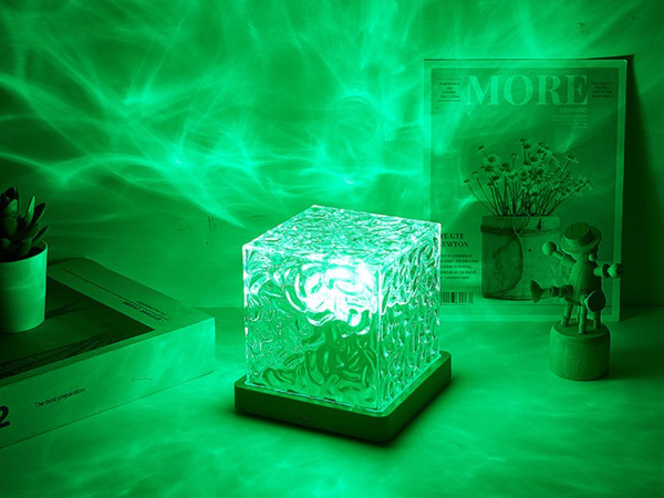 Rgb kristalų šviesa su usb nuotolinio valdymo pulteliu atmosferos dekoratyvinis naktinis kubas