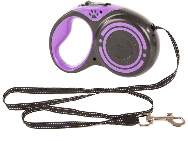 Lanyard automatinis su blokatoriumi šunims su ilga juosta 5 m 15 kg