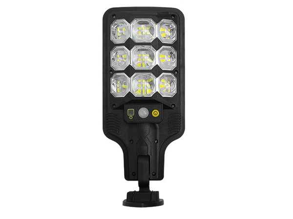 Lampadaire solaire à leds pour l'extérieur avec détecteur de mouvement et de crépuscule + télécommande