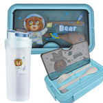 Lunchbox caja para el desayuno recipio para el desayuno y el almuerzo cubiertos con bidón juego