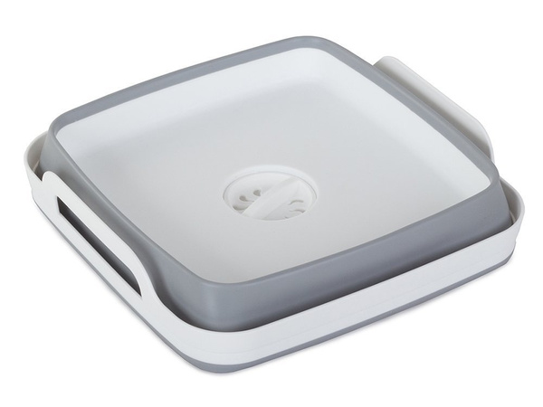 Silikoninis sulankstomas dubuo su kamštelio rankena 8l