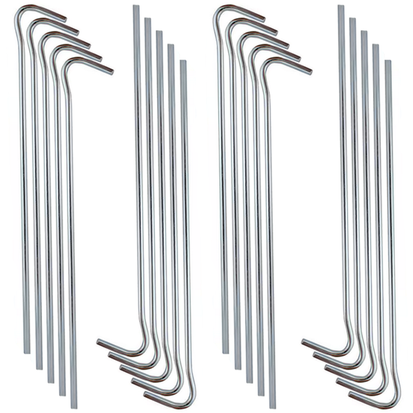 Tent piles holidays anchor pins steel 18cm 20pcs hook & loop pegs