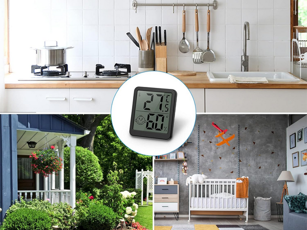 Digitální teploměr mini meteostanice pokojový vlhkoměr baterie magnet