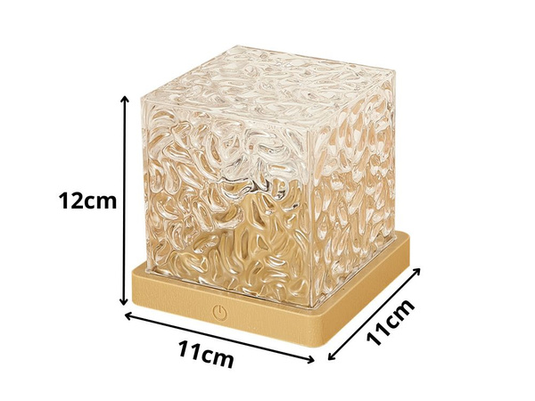 Luz de cristal rgb con mando a distancia usb cubo decorativo atmosférico de mesilla de noche