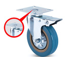 Möögisvirtuuri ratas 3 tolline romanic brake metallvirtuuri ratas 75mm