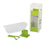 Rebanadora rallador de verduras recipiente