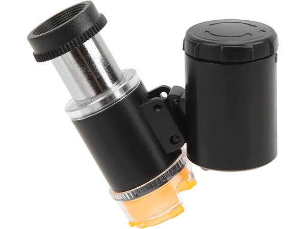 Карманный микроскоп ювелирная лупа 2 led uv