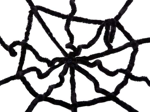 Artificial large spider web black halloween decoration