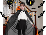 Pelerină halloween negru cu glugă mantie deghizare costum pentru copil