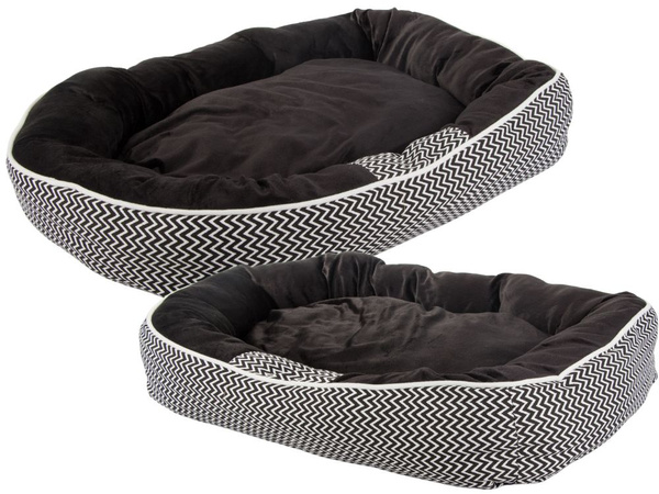 Dog bed soft comfortable fluffy plush bed with cushion