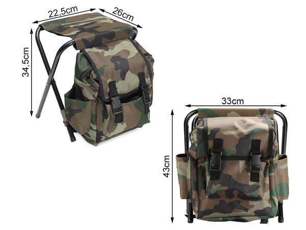 Silla de pesca con mochila bolsa plegable 3en1