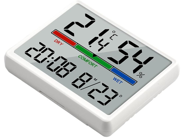 METEOROLOGICKÁ STANICE TEPLOMĚR VLHKOMĚR LCD HODINY DATUM VLHKOST TEPLOTA