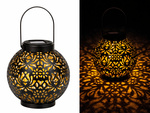 DECORATIVE SOLAR LANTERN LED SOLAR LANTERN BLACK HANGING LAMP