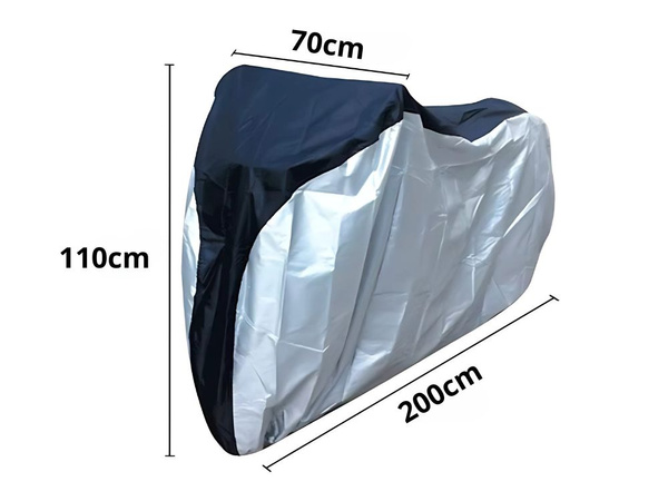 Schützende wasserbeständige fahrradabdeckung 200x110 cm solid