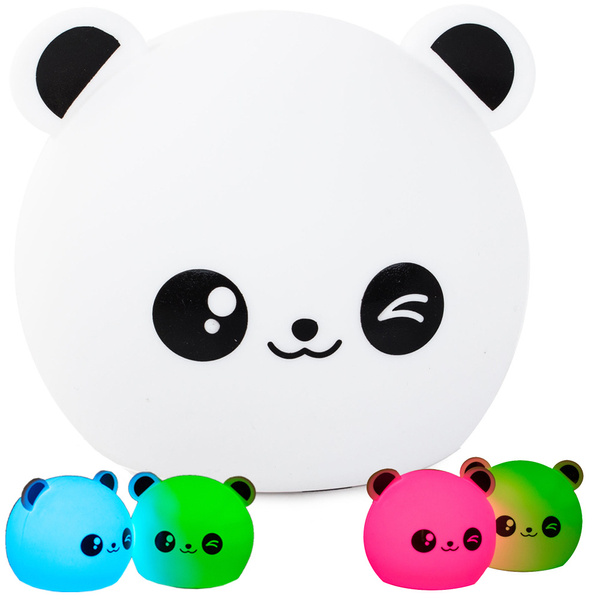 Otroška nočna luč rgb panda na dotik