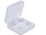 Kontajner lekárnička doplnky tablety cestovné 4 priehradky