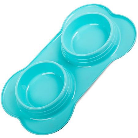 Double bowl for dog/cat food 400ml x 2