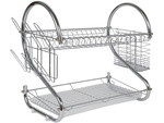Double-decker stand-up dishwasher drainer