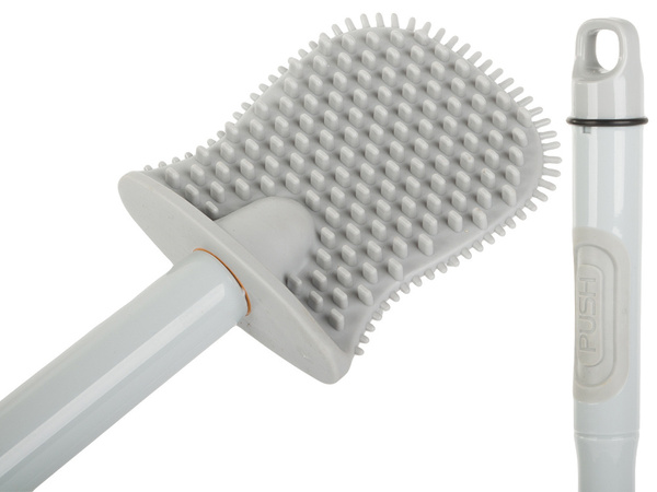 Escobilla de silicona para el baño con dispensador de líquido
