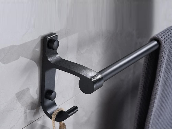 Towel rail bathroom towel holder double wall hook dryer