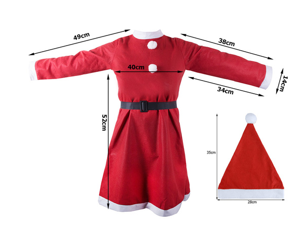 Santa claus costume for a girl hat