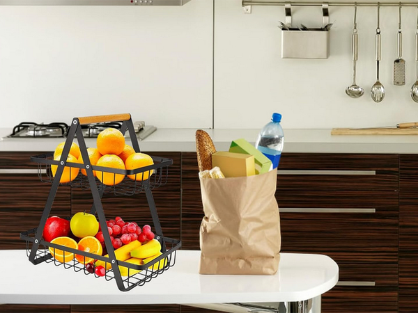 Étagère de cuisine organisateur de cuisine avec panier