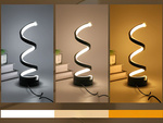 Lampa spiralna led biurkowa stołowa 3 barwy światła usb regulacja jasności
