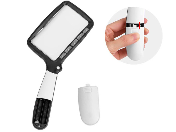 Povečevalno steklo 3x z led osvetlitvijo