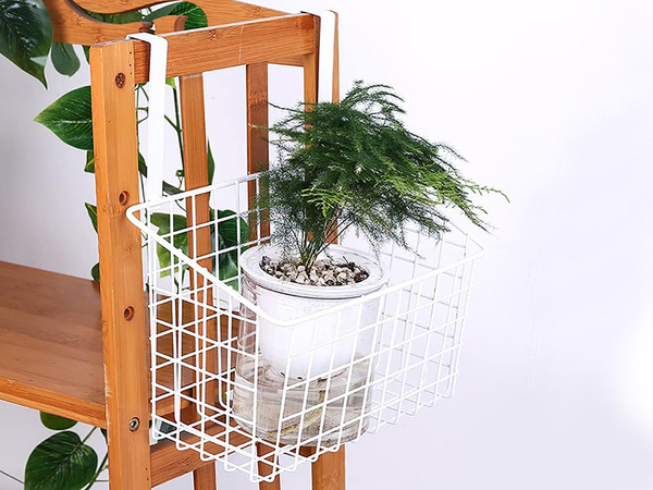 Basket metal door-hung organiser kitchen hanging shelf