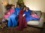 snuggie vilnonė antklodė skaitymui