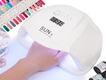 Lampe à ongles 36 led uv 54w hybrides gels