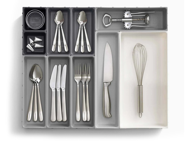 Kitchen organiser for cutlery drawer container