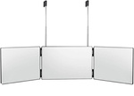 Miroir cosmétique mural rabattable en 3 parties