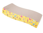 Cardboard cat scratcher horizontal wave catnip