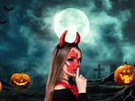 Čelenka diabolské rohy halloween karneval