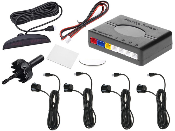 Set de capteurs de stationnement arriere 4x capteurs affichage lcd