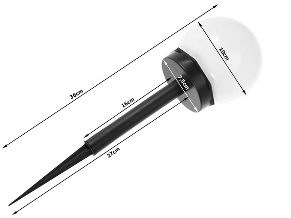 4x solar garden lamps fehér görög fehér sprinkled 10 cm