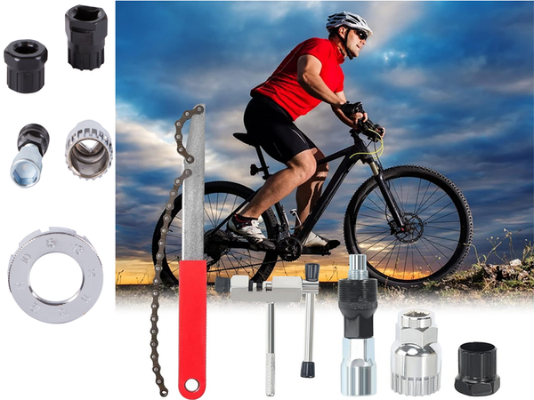 Kit de herramientas para bicicleta llave de biela cadena piñón libre