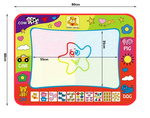 Tapis d'aquarelle grandes lettres chiffres éducation