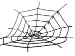 Artificial large spider web black halloween decoration