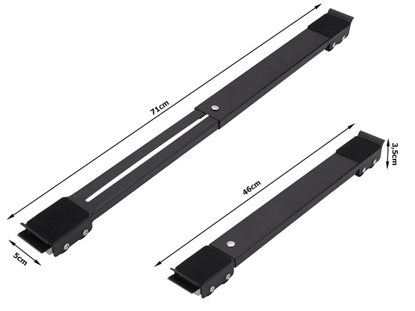 Movable base for washing machine stand on wheels