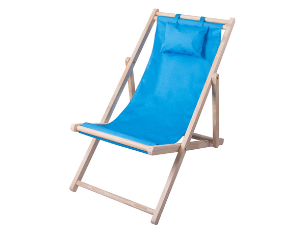Wooden deckchair beach chairs folding garden cushion beach chair
