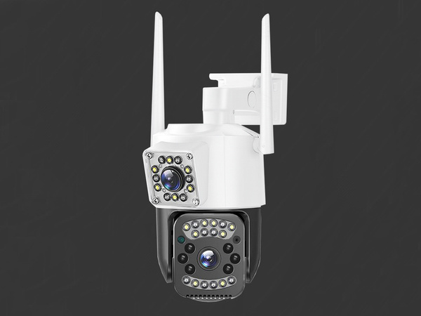 Kamera mit zwei Objektiven, WLAN, Außenbereich, drehbar, WLAN, Bewegungsmelder, IP