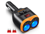 Rozdeľovač zásuviek 12-24v 2xusb-a 1xusb-c qc 3.0 80w nabíjačka