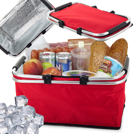 Coș de picnic pliabil termic coș de cumpărături izolator