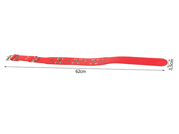 Studded dog collar eco leather adjustable xl