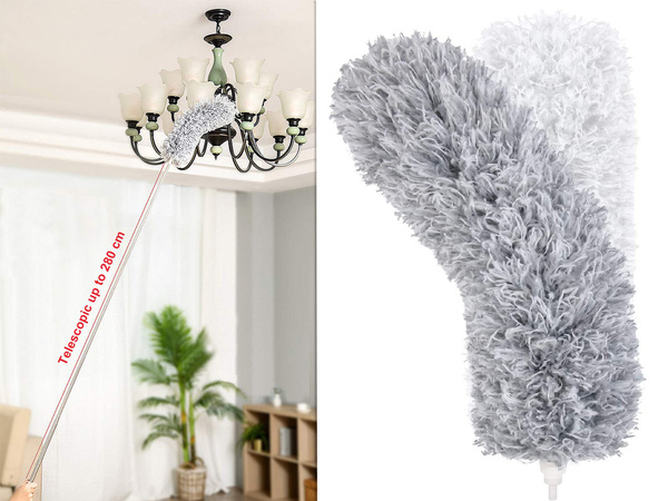 Balai télescopique brosse à épousseter long 280cm